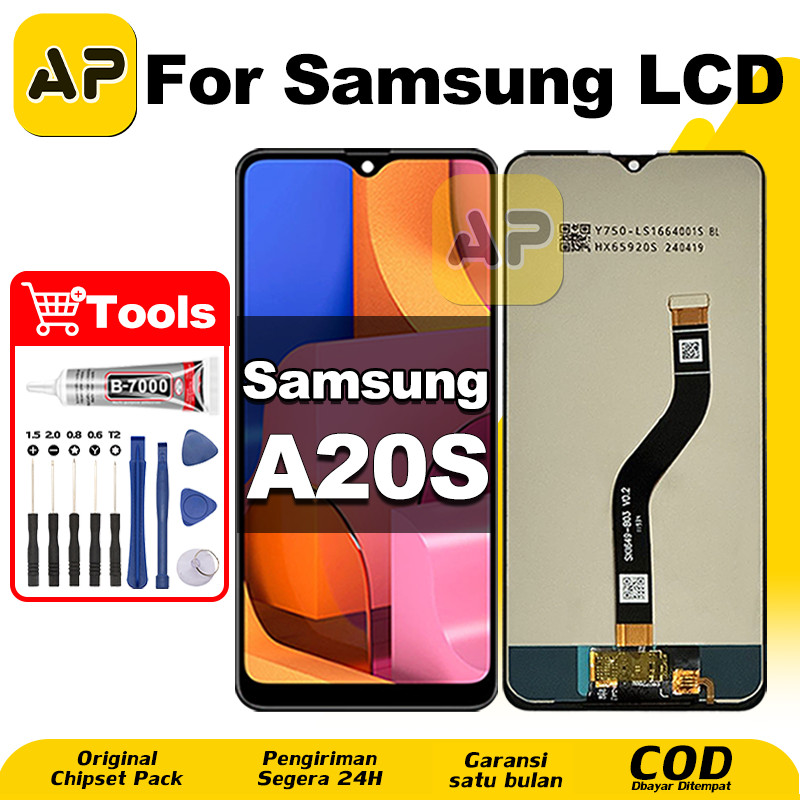 LCD Samsung A20S hp Layar Sentuh Fullset Glass Touchscreen Digitizer COD