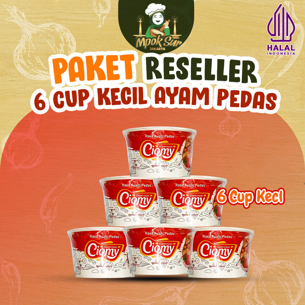 

Mpok Sur - Paket Bundling Ciomy Cuanki Ayam Pedas Kemasan Kecil 30 Gram Isi 6 pcs