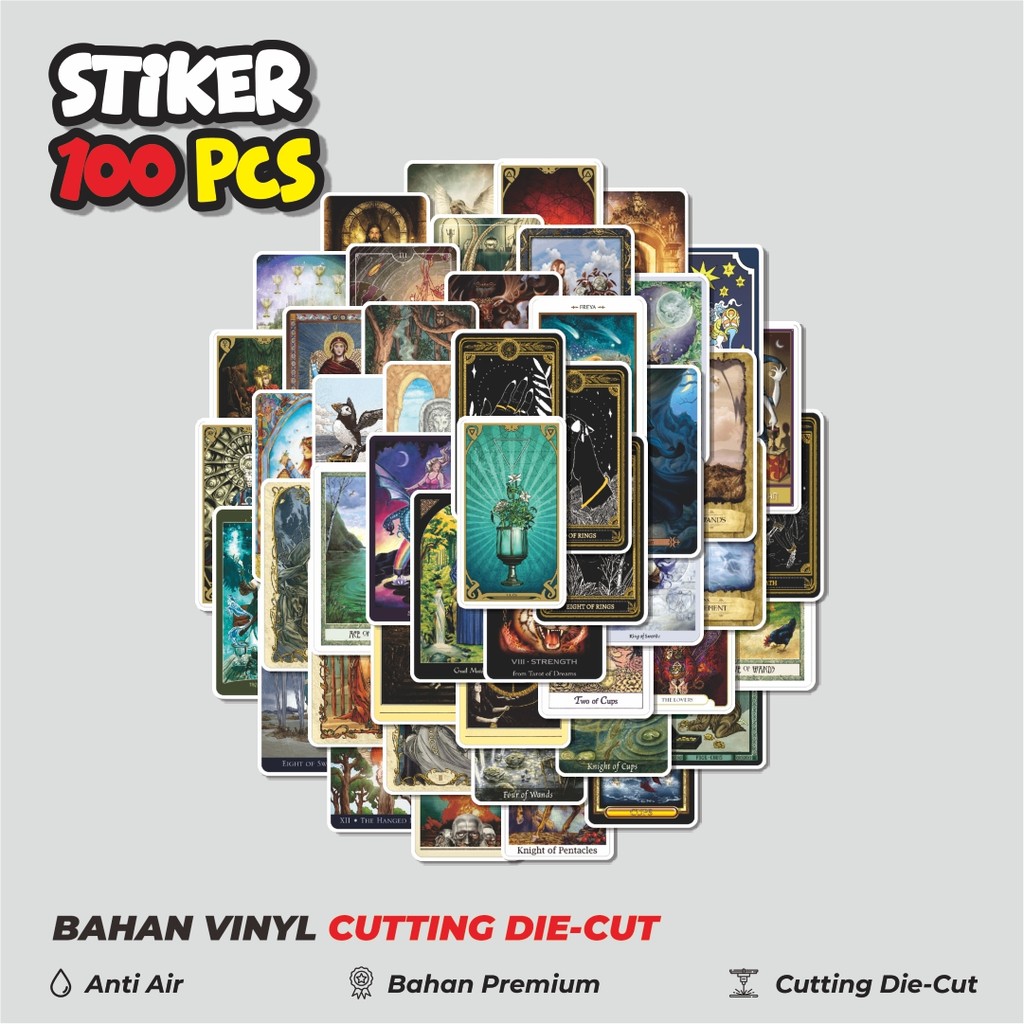 

Terbaru! 50 pcs Stiker Retro Destiny Tarot Dekorasi Lucu Kreatif untuk Notebook, Skateboard, HP