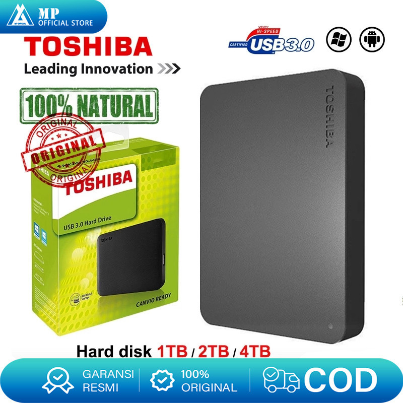 Harddisk Eksternal  Toshiba 1tb 2tb 4tb   Hardisk Eksternal 2.5" Portable Hardisk USB 3.0 HDD Untuk 