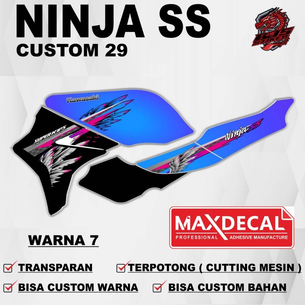 COD Stiker Ninja ss Kawasaki Ninja ss custom 29 - Stiker Sticker Decal Kawasaki Ninja ss custom 29