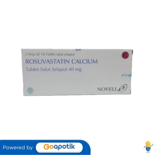 Rosuvastatin Calcium Novell 40 Mg Box 20 Tablet