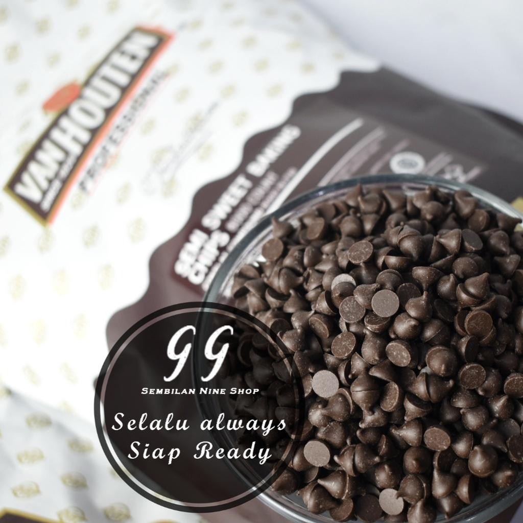

VAN HOUTEN 500 GRAM Chips COMPOUND DARK Chocolate SEMI SWEET BAKING PROFESSIONAL Cokelat Chip