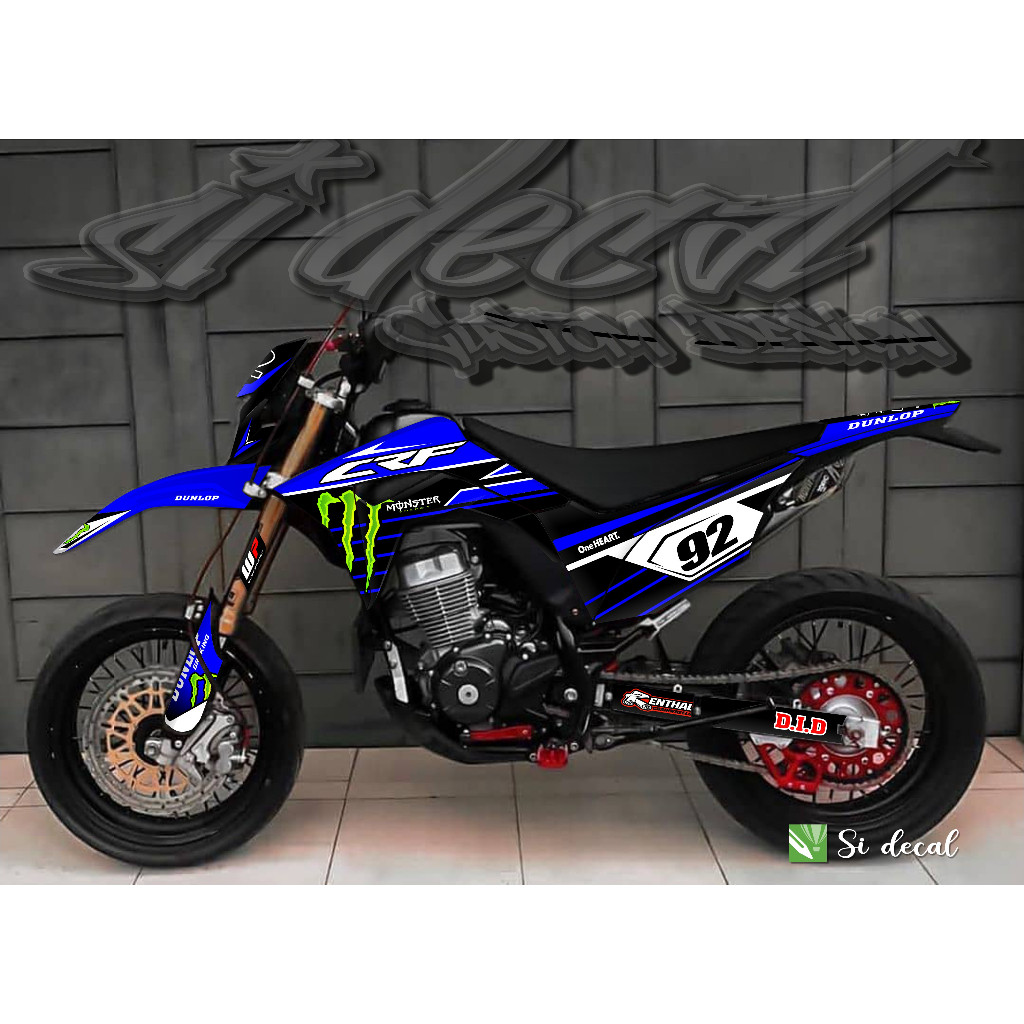 stiker decal crf 150L monster full body custom free request bagus murah terjangkau