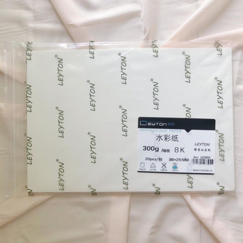 

leyton watercolor paper 300gsm 100%cotton 38x27cm