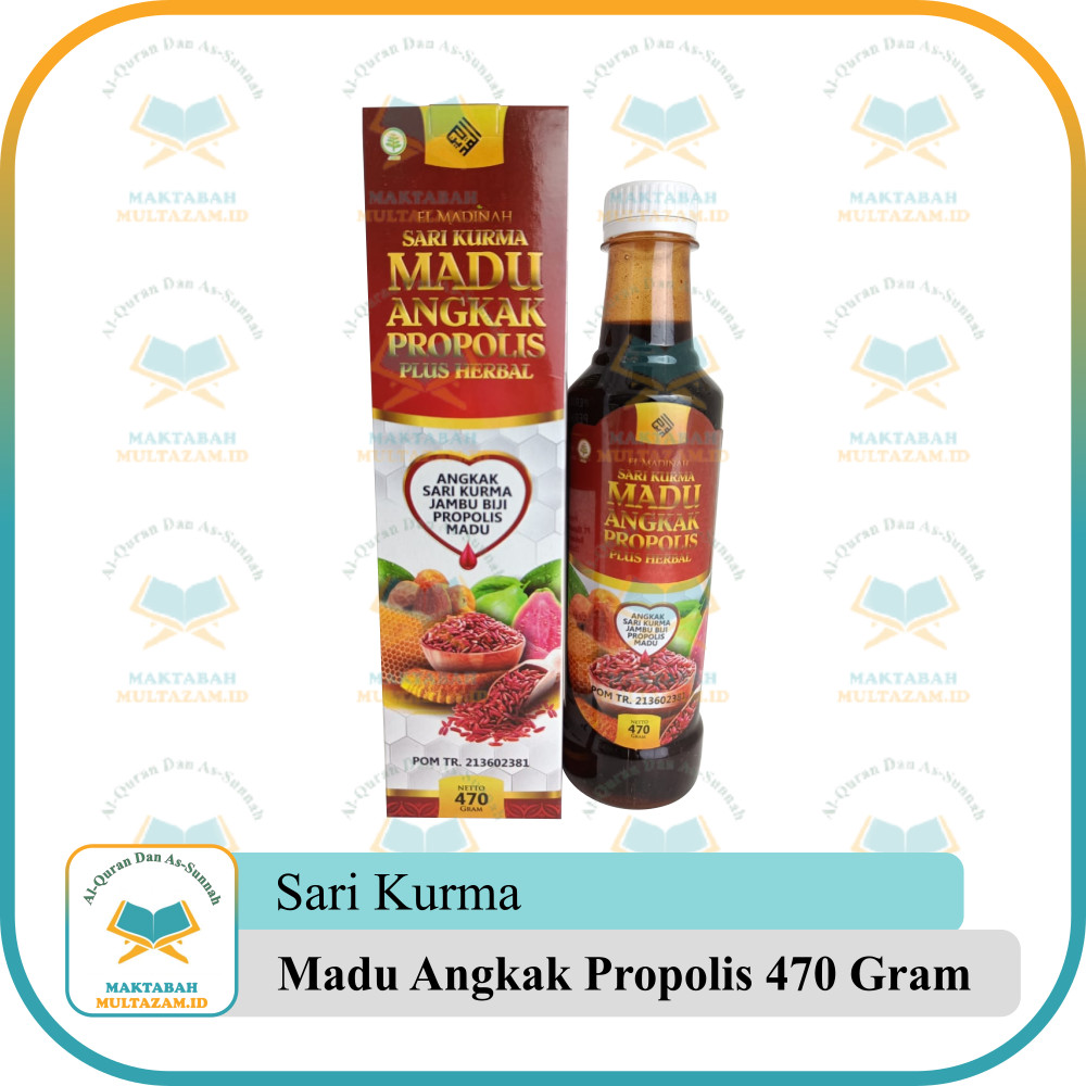 

Sari Kurma Madu Angkak Propolis Plus Herbal El Madinah 470 Gram Original