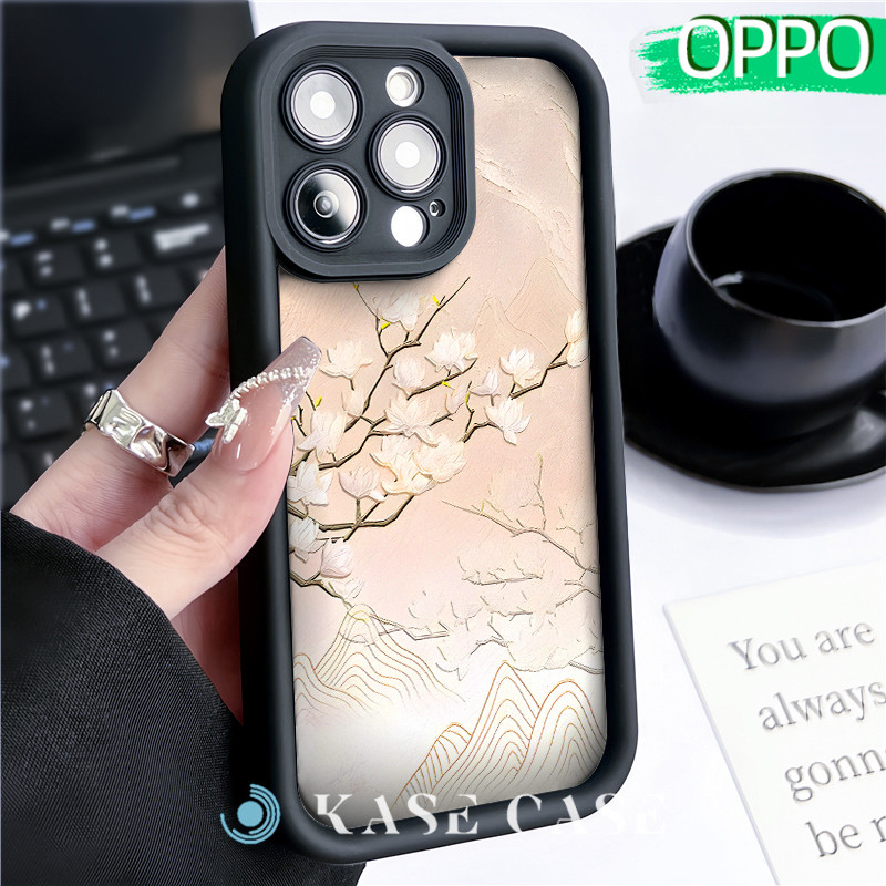 Estetik Bunga Silicone SoftCase OPPO A18 A16 A15 A3s A5S A60 A17 A17K A54 A53 A12 A58 A31 A1K A77s S