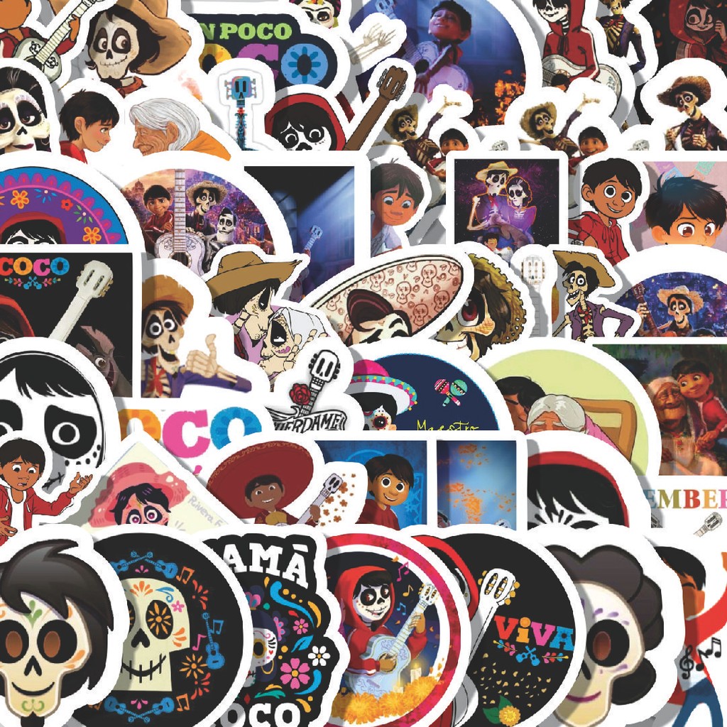 

Stiker Cutting Pack Stiker Coco Disney Isi 100Pcs Series Aesthetic Lucu Keren Untuk Koper Bahan Vynil