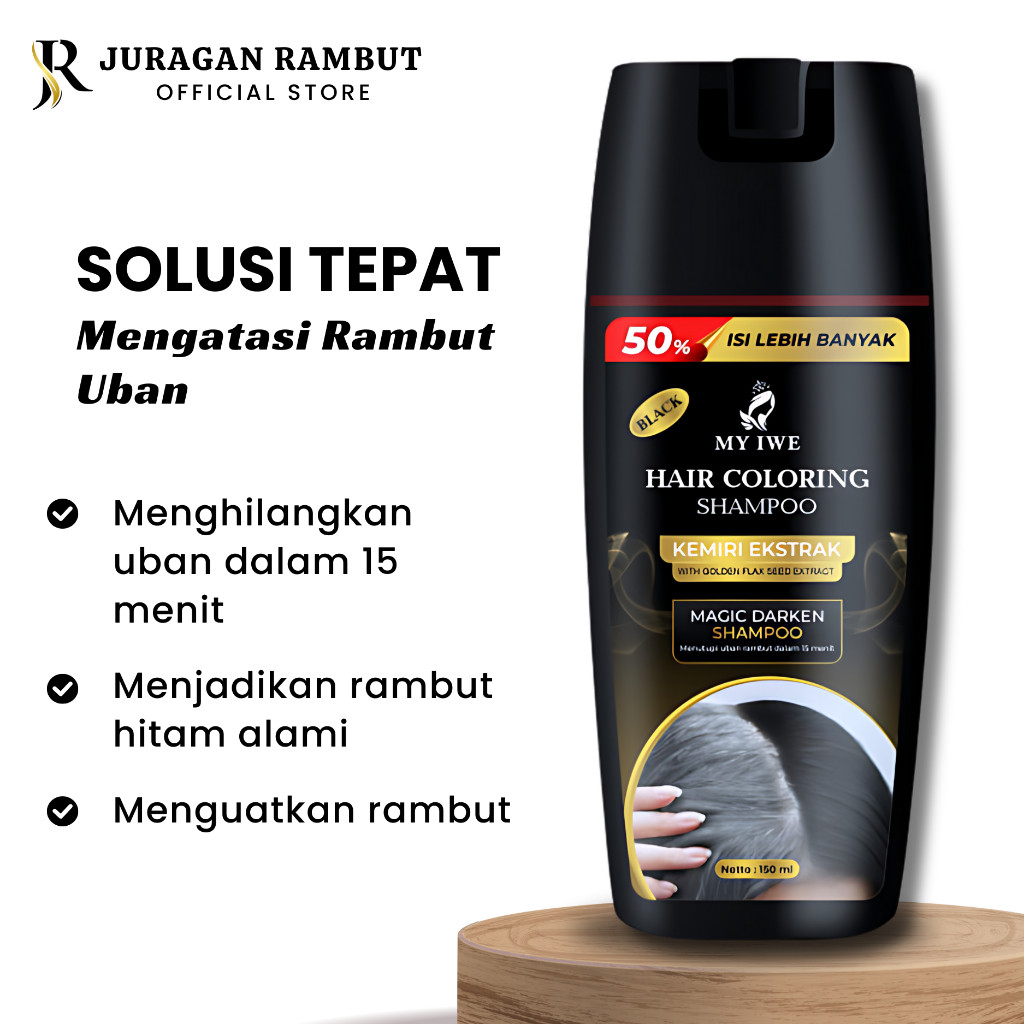 My Iwe Hair Coloring Shampoo Penghitam Rambut My Iwe Shampo Penghilang Uban Anti Uban