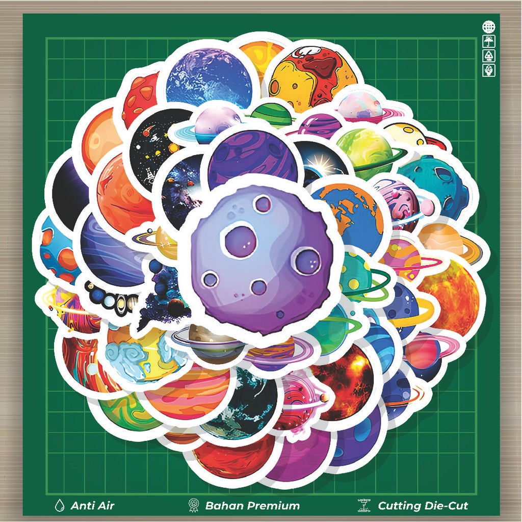 

HOT 50 PCS STIKER Stiker Space Universe Planet Cartoon [Kartun Planet Alam Semesta Luar Angkasa] Stiker Fashion Cars Decal Dingin Kartu Album Custom Vinyl Anti Air- Sticker Aesthetic Buku Journal Koper Casing HP Tablet Laptop Helm Motor Botol Minum