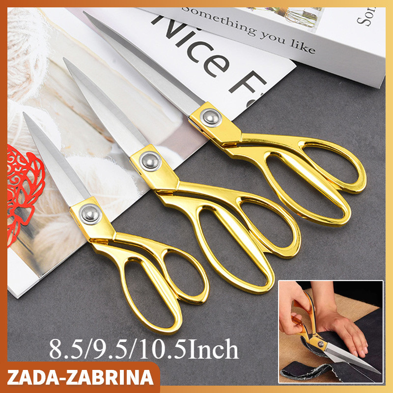 

8.5/9.5/10.5Inch Gunting Potong Bahan Kain / Textile Scissors / Gunting Penjahit / Gagang Emas Gunting Pemotong Kain