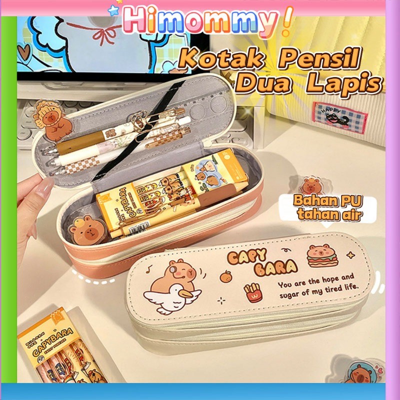 

Kotak Pensil Capybara /Kotak Pensil Berlapis Ganda Dengan Kapasitas Besar /Tempat Pensil Alat Tulis Stationary Anak /Tempat Pensil Multifungsi