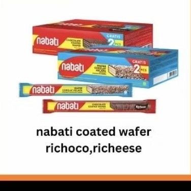 

NABATI WAFER WRAPZ COATED COKLAT/ KELAPA 1 BOX ISI 12 bungkus
