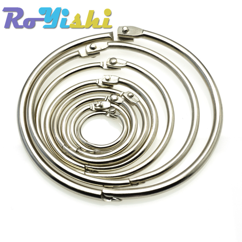 

Loose Leaf Book Binder Hinge Snap O Ring Locking Keychain Metal Craft Parts