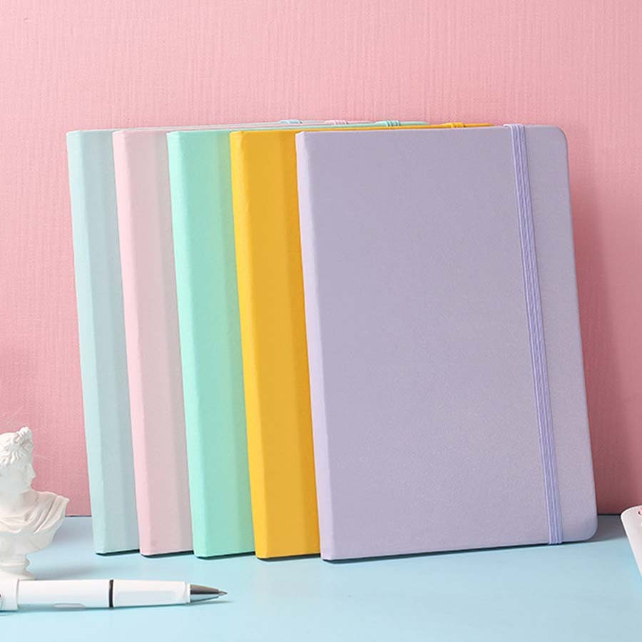 

2pc Notebook Leather Office Journal Diary notepad Stationery Student Class lined NoteBook 200pages