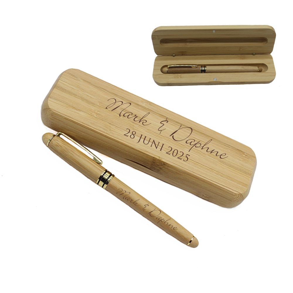 

1 Set Personalized Ballpoint Pen Set, Carved Wooden Signature Pen Set, Customized Wooden Box Gift Pen, Wedding Souvenir