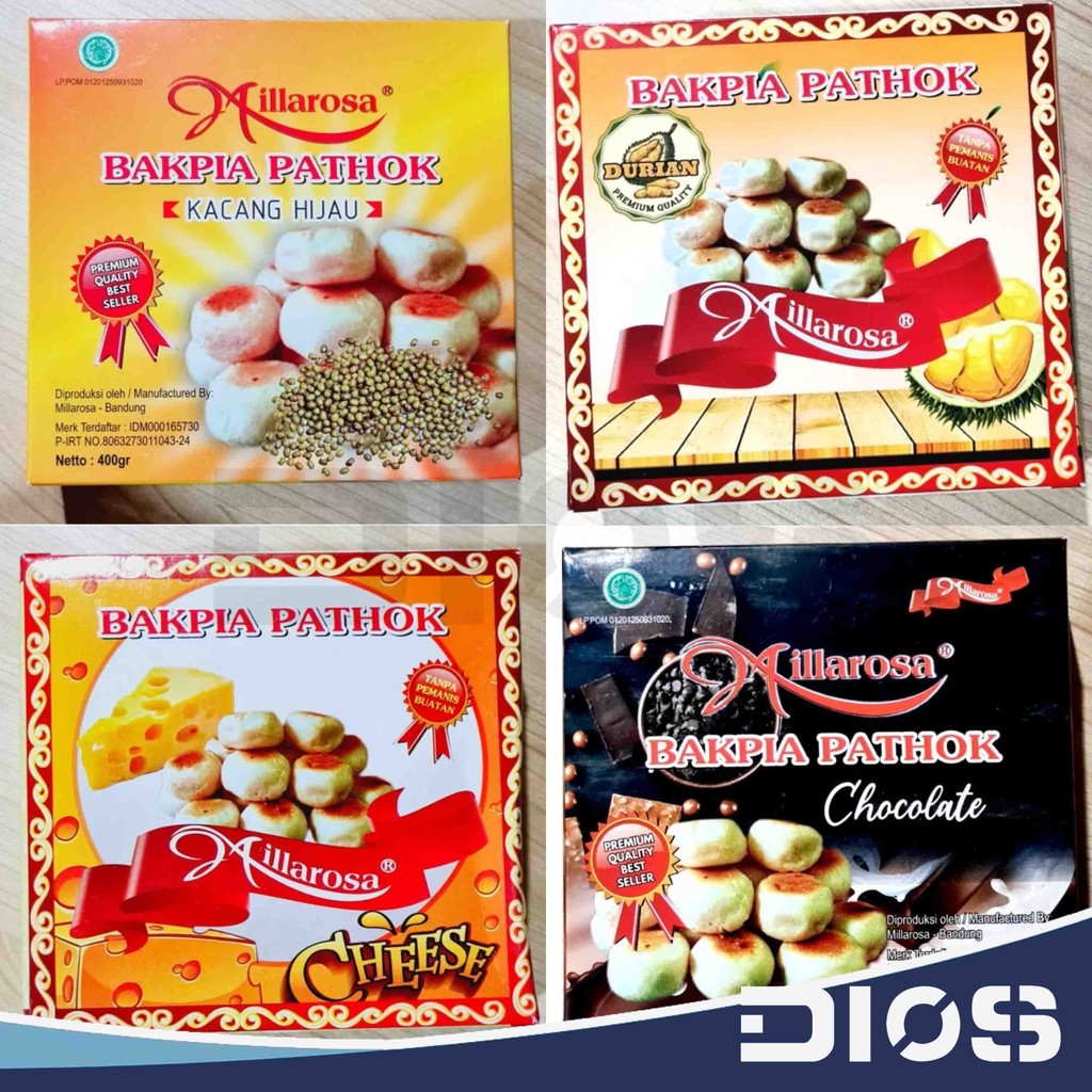 

Bakpia Pathok MILLAROSA 400gr per box isi 15 pcs ALL VARIANT Oleh-Oleh Bandung