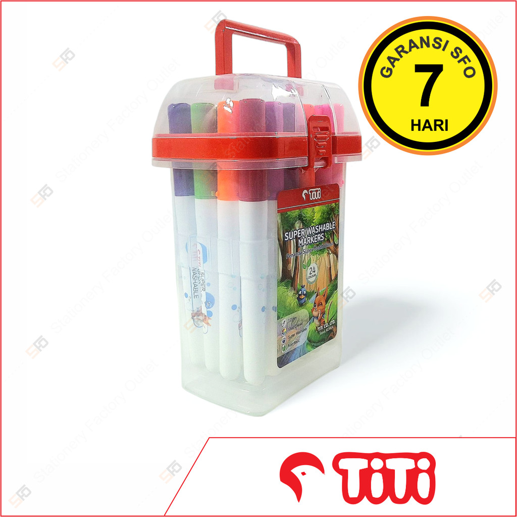 

Spidol Ajaib Super Bersih Titi isi 24 - Super Washable Marker