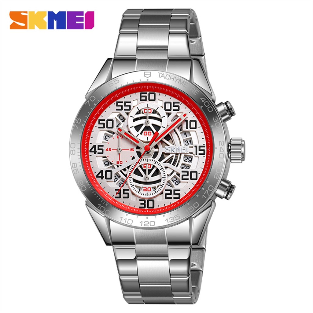 Jam Tangan Pria  SKMEI 9338 Analog Date Chronograph Aktif Original