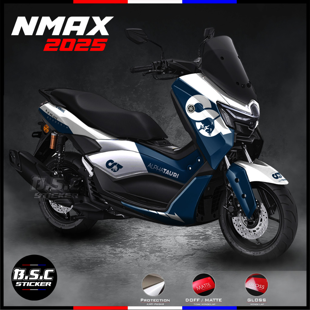(COD) STICKER DECAL STIKER FULL BODY NEW NMAX 2025 NMAX TURBO  MOTIF ALPHATAURI BLUE (BISA CUSTOM)