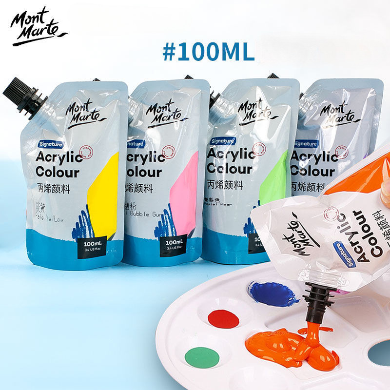 

1 Bag Acrylic Color Paint 100ml, Semi-Matte Finish, Suitable for Canvas, Wood, Fabric, Leather, Cardboard, Paper, MDF and Crafts