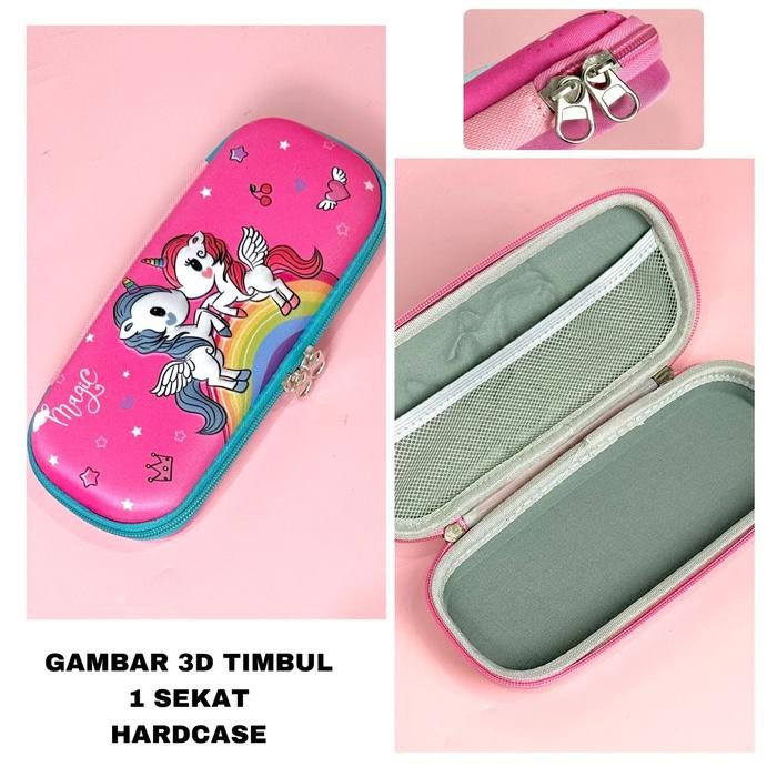 

Terbaru BOS Kotak Pensil 3D Timbul/Hardcase Pencil/Tempat Pensil Sleting Stationery - Unicorn 3