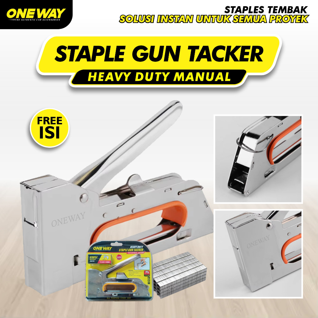 

NAJMAHJAYASHOP Staples Tembak Staple Gun Tacker Jok Motor Steples Stepler Tembak Top