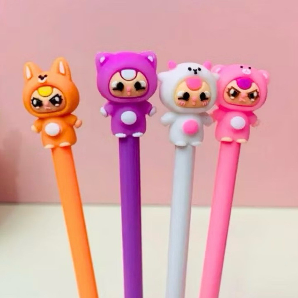 

Pulpen Gel Karakter Baby Three Premium Rainbow Pastel Cry Baby Tinta Hitam Termurah Lucu Unik Imut