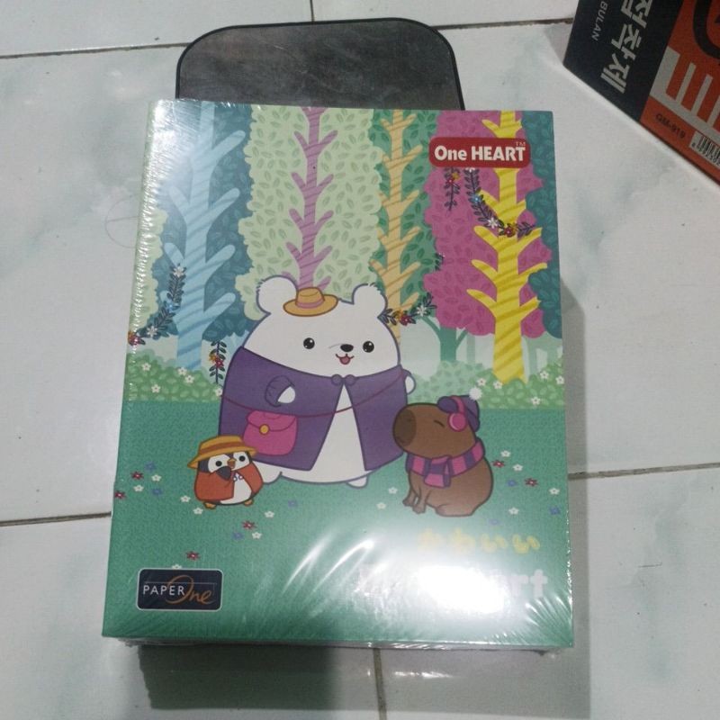 

(1slop)buku tulis one 38 heart by paper one kwalitas bagus isi 10 pack