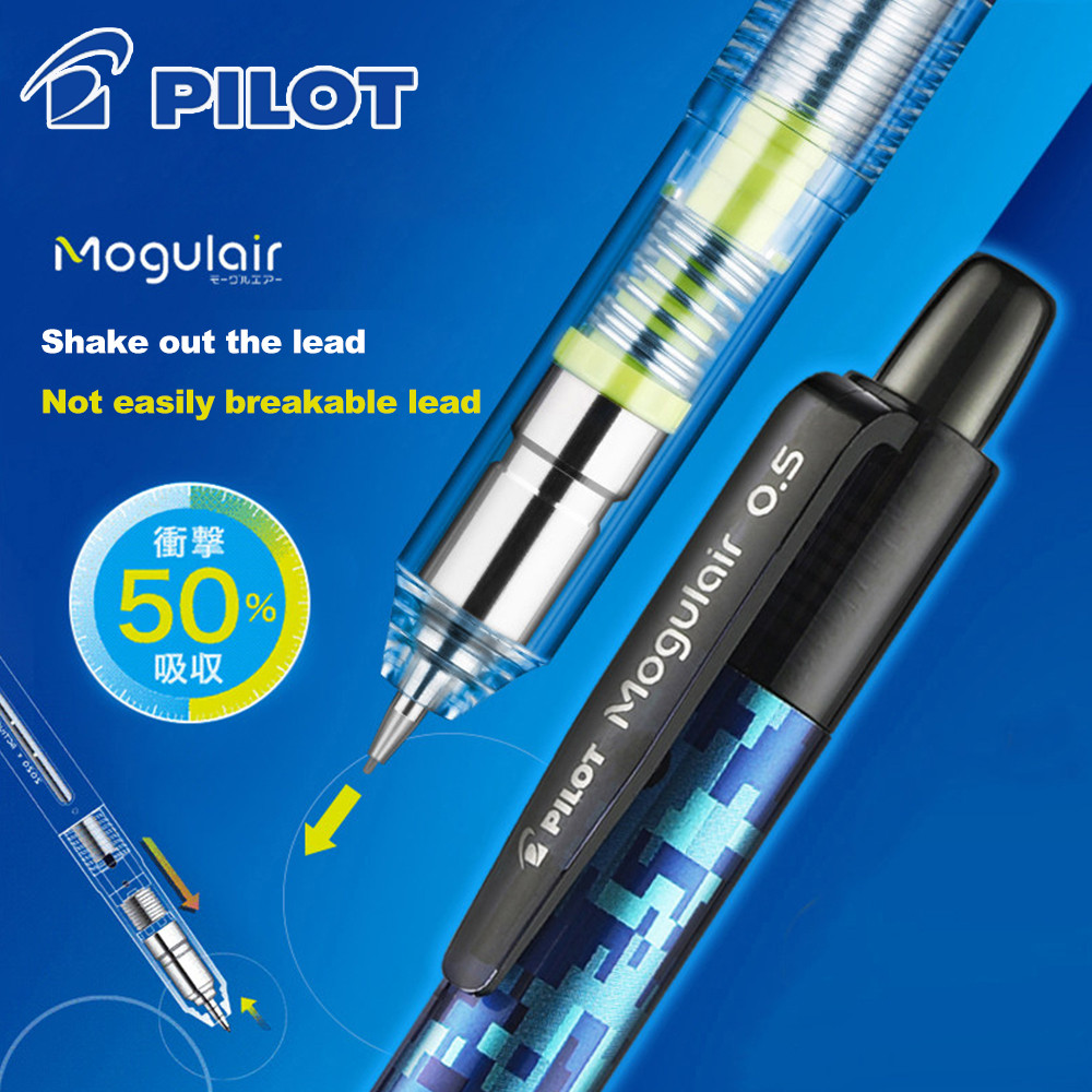 

1pcs Japan Pilot Mechanical Pencil 0.5mm HFMA-50R Shake Out Lead Hard To Break Lead Core with Eraser Head Painting Stationery