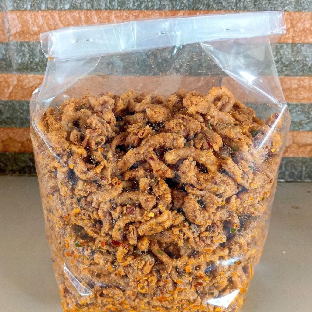 

Makanan Ringan Usus Ayam Crispy Original Gurih dan Pedas dengan Daun Jeruk 500gr - Snacks Food