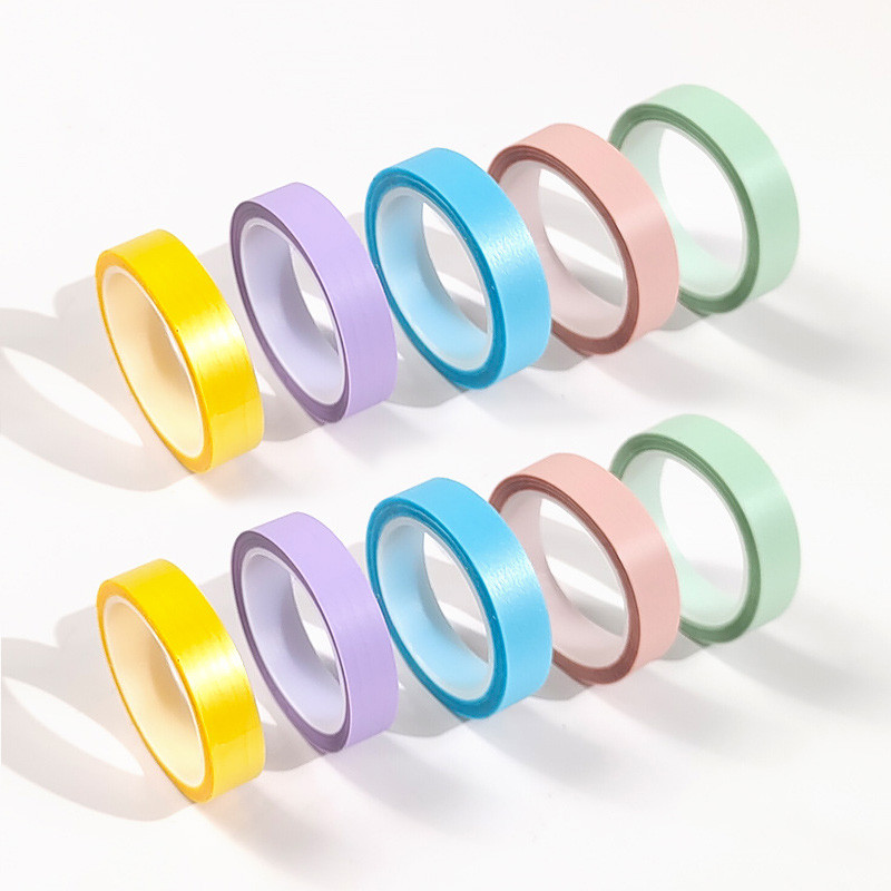 

5 Roll Transparent Fluorescent Index Tabs Sticky Note for Marker Planner Stickers Stationery School Office Supplies