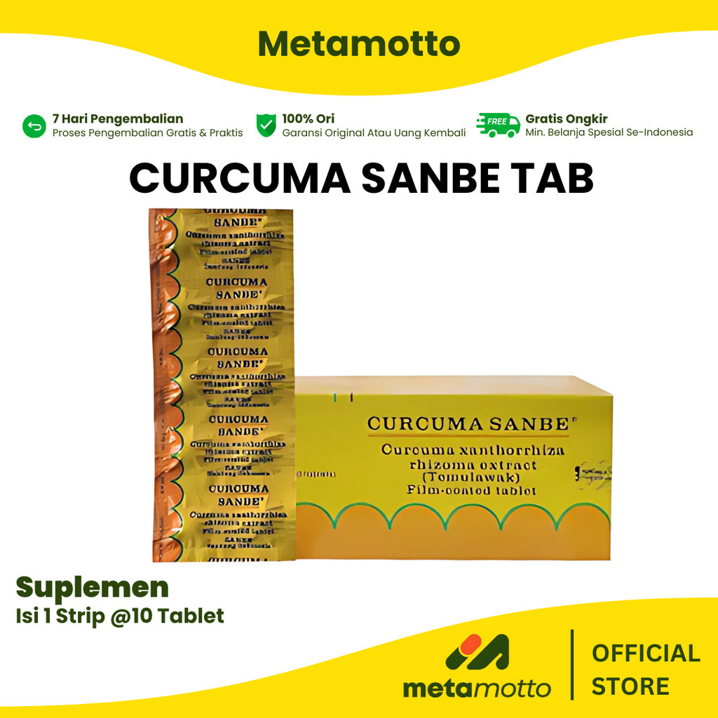 CURCUMA SANBE Tablet 10 Tablet Penambah Nafsu Makan Obat Penggemuk Badan - Metamotto Setia