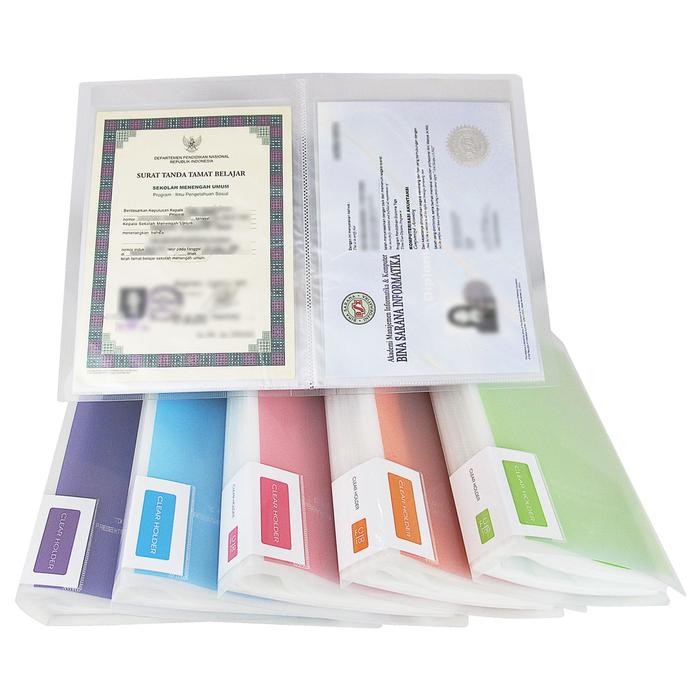 

EAGLE Clear Holder / Document Keeper / Display Book / Document Keeper Warna Neon A4/F4 100 Pocket - PINK, A4