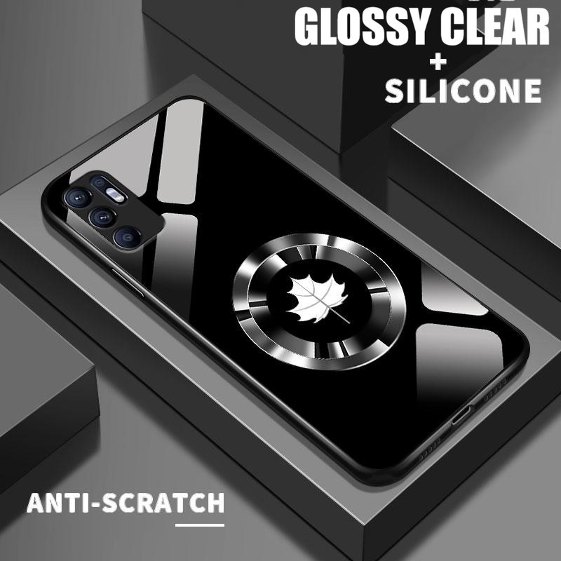 Softcase Glossy Clear Tempered  Case For OPPO Reno6 Reno6 Lite Reno6 Z Reno7 4G Reno8 4G Reno8 T 4G 