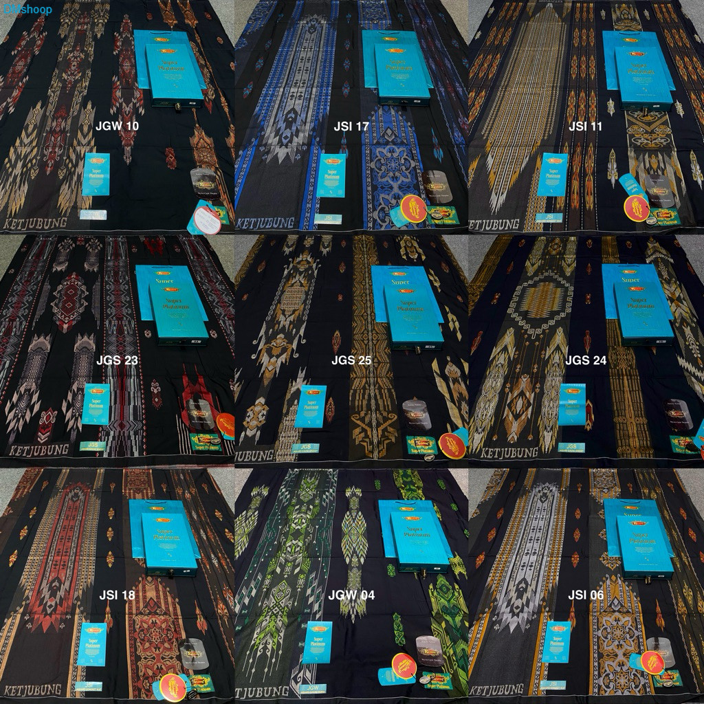 sarung ketjubung super platinum jgs gold ori | kecubung songket jacquart premium