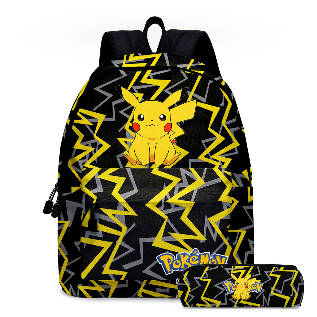 

Pokemon Pikachu Cute Backpack Set for Kids Large Capacity School Bag with Pencil Case Lunch Bag Pupil Boy Girl Cartoon Print
