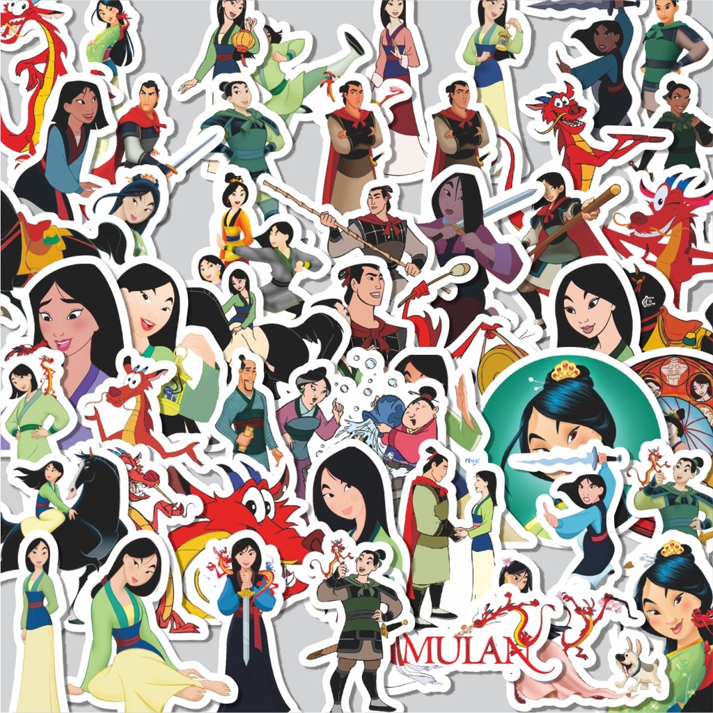 

Stiker Cutting Pack Stiker Disney Series Mulan Isi 100Pcs Series Aesthetic Lucu Keren Untuk Koper Bahan Vynil