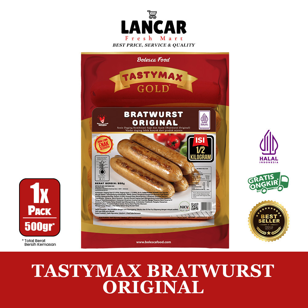 

TASTYMAX BRATWURST ORIGINAL 500GR