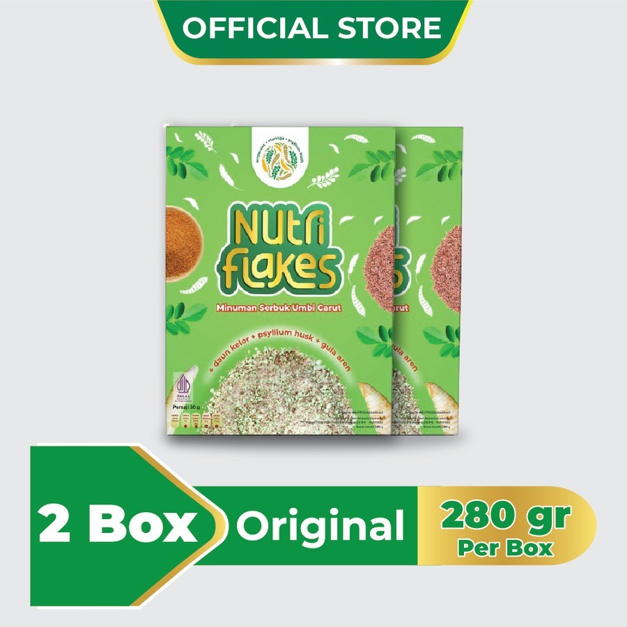 

Nutriflakes - Minuman Serbuk Umbi Garut Ampuh Mengatasi Maag Asam Lambung 2 Box