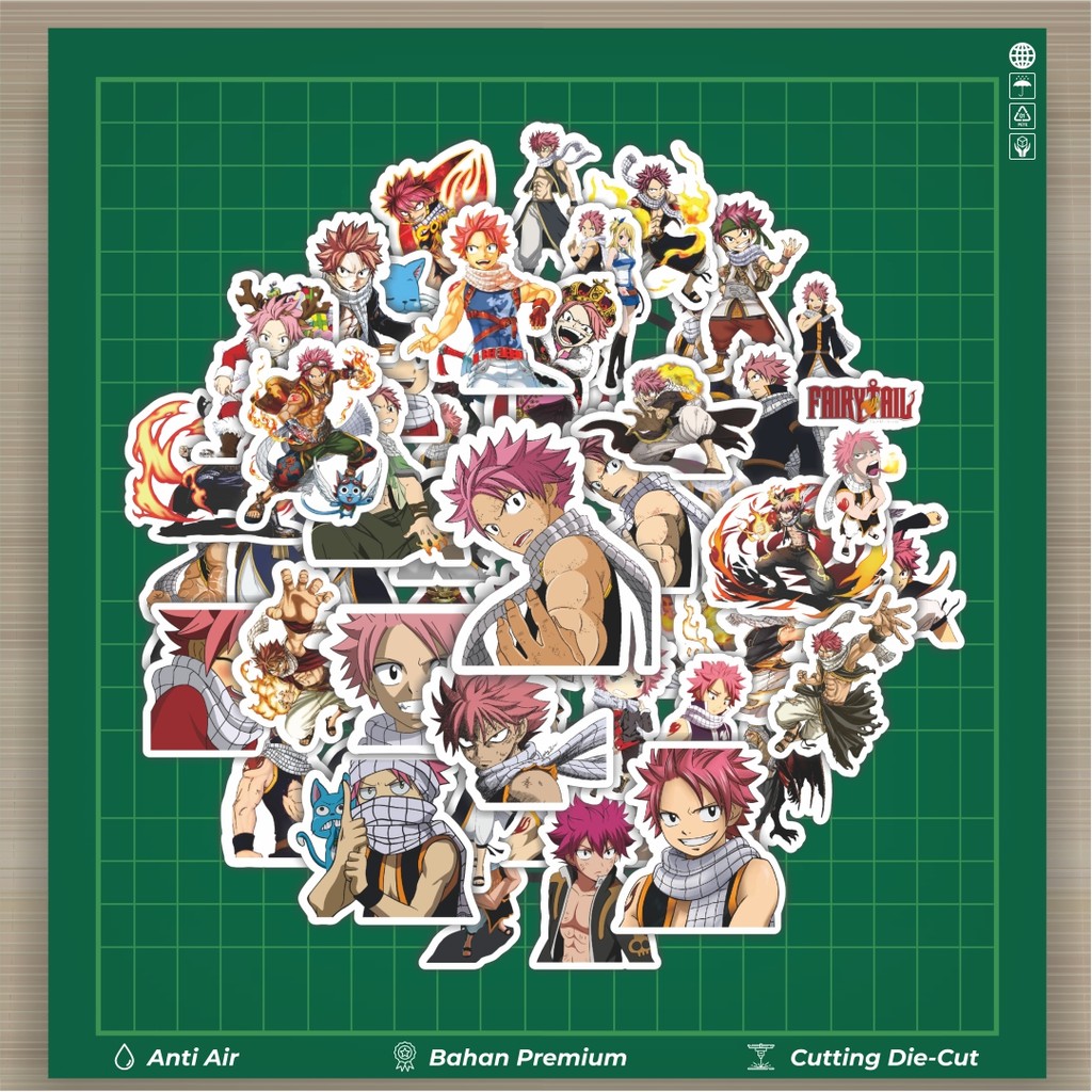 

HOT 50 PCS STIKER Stiker Anime Series Fairy Tail Character Natsu Dragneel Stiker Fashion Cars Decal Dingin Kartu Album Custom Vinyl Anti Air- Sticker Aesthetic Buku Journal Koper Casing HP Tablet Laptop Helm Motor Botol Minum