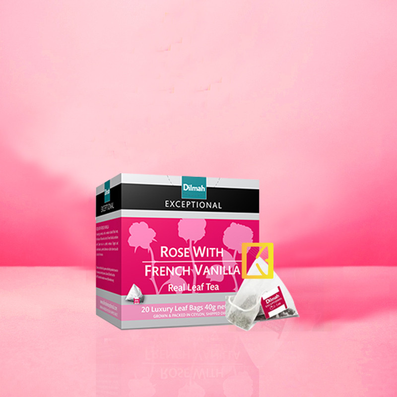 

NEW SALE Dilmah Exceptional Rose With French Vanilla Tea - Teh Celup