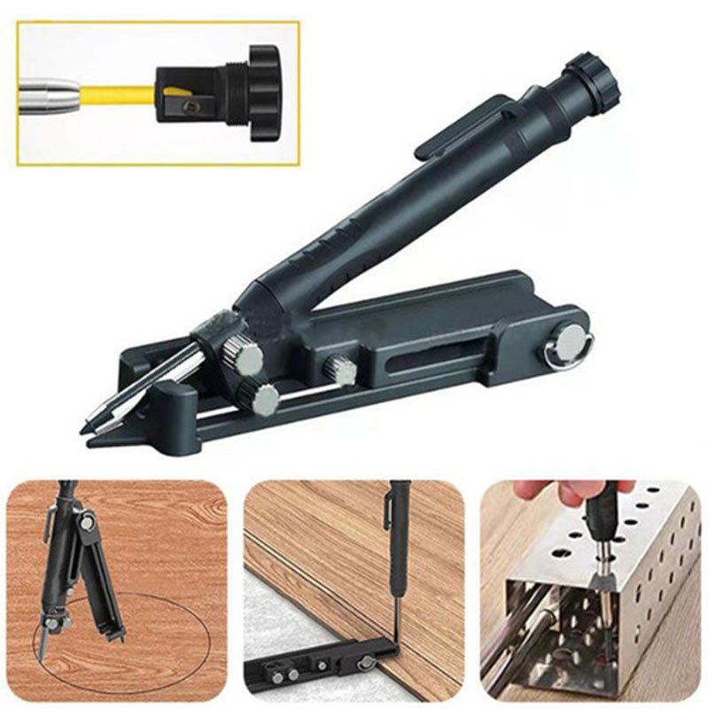 

Multi-function Scribing Ruler Contour Gauge Scribe Compass Carpentry Graffiti Line Measuring Hand Tools Woodworking Construction