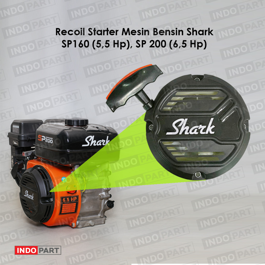 Recoil Starter Engine Shark SP 160/200 | Tarikan Manual Mesin Bensin ORIGINAL