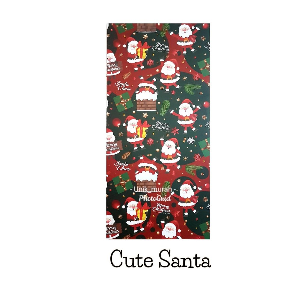 

TERBARU!! Kertas Kado Jumbo 70 x 100cm seri Christmas - FullSanta