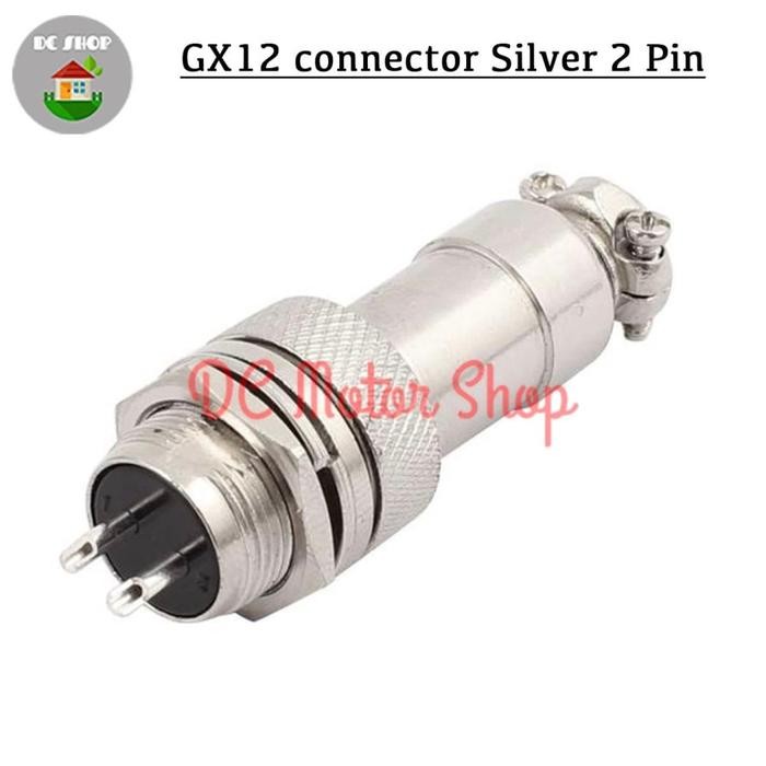 GX12 Aviation Plug 2 Pin Male Female Panel Wire Connector 12mm AN07 - GX12 Aviation Plug 2 Pin