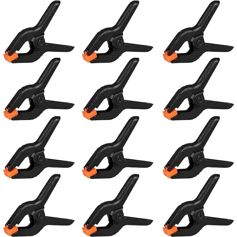 

10pcs Heavy-Duty 2in Spring Clip Versatile Plastic Grip for Crafts Woodworking & Photography Studio Tool Backgrounds Fixed Clips
