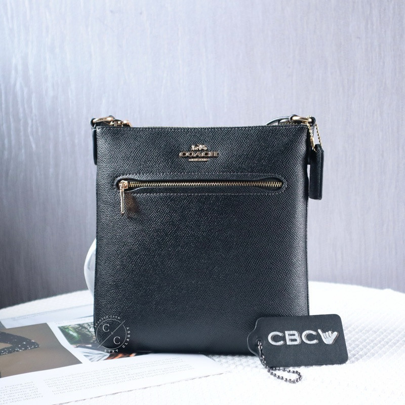 (READY ORIGINAL) Coach Mini Rowan File Bag Black + Paperbag