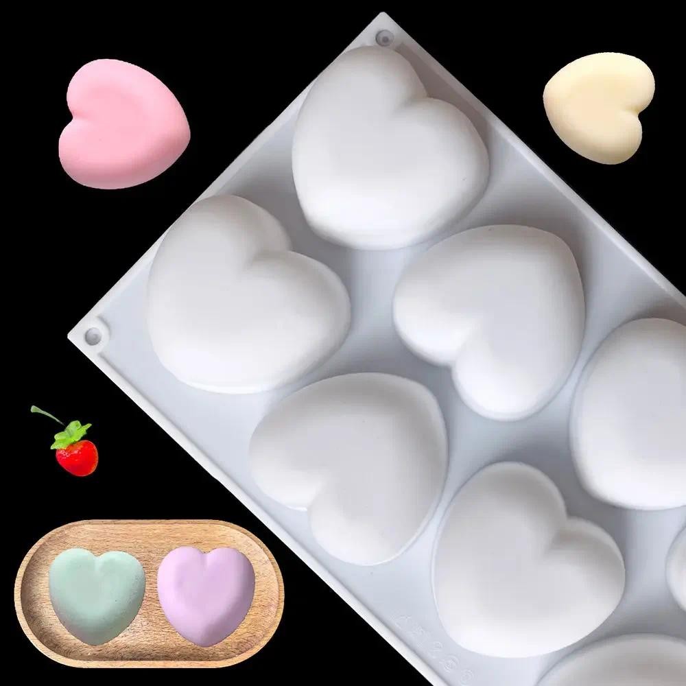 

Love Heart Silicone Soap Mold Handmade Candle Making Kit Diy Chocolate Ice Soap Plaster Resin Cake Decoration Baking Tools