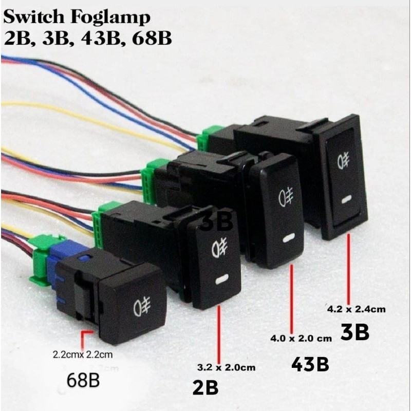 saklar foglamp swiitch lampu kabut fogalamp push on.off